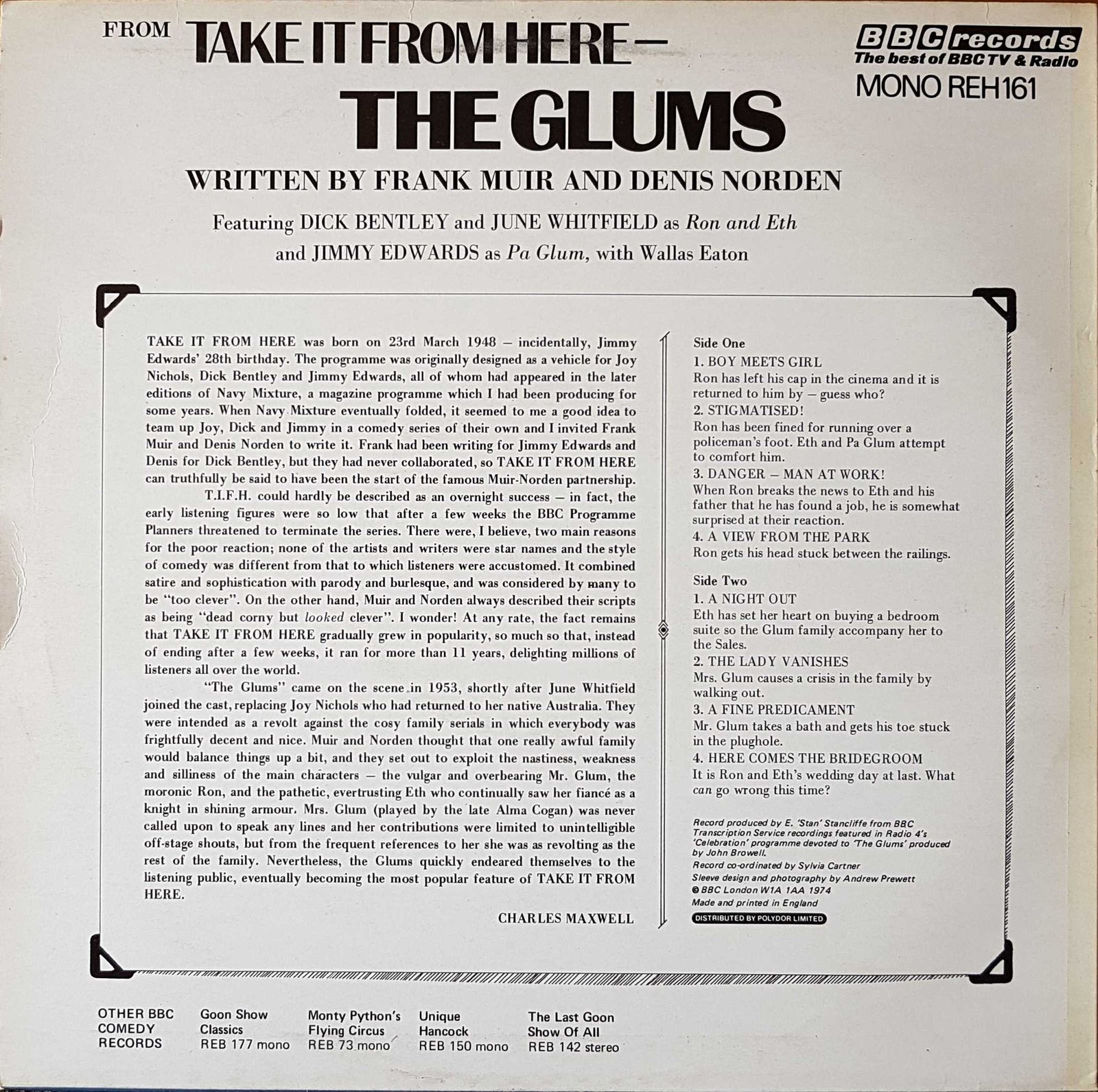 Back cover of REH 161